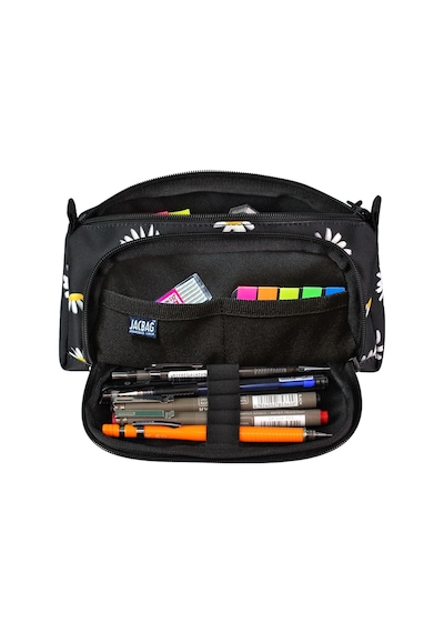 Jacbag Prime Xl-lastik Ayraçlı İki Bölmeli Kalem Kutusu Prime Xl-papatya renkli