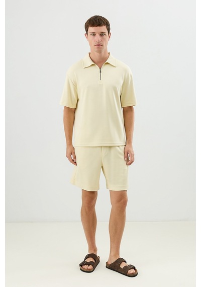 Antioch Polo Yaka Basic T-shirt Sarı