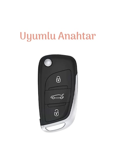Gma Keys Lüx Citroen C1 C2 C3 C4 C5 Peugeot 306 407 807 Ds Ds4 Ds6 Nano Anahtar Kılıfı Beyaz Gold Altın Renk