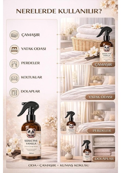 Seductive Vanilla Oda Ve Çamaşır Kokusu Sprey 250 Ml Vanilya Kokulu Kalıcı Ortam Ve Kumaş Spreyi Diğer