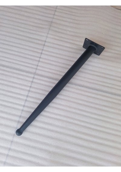 1 Adet-45cm Metal Konik Ayak-sehpa Ayağı-siyah Renk Boyalı