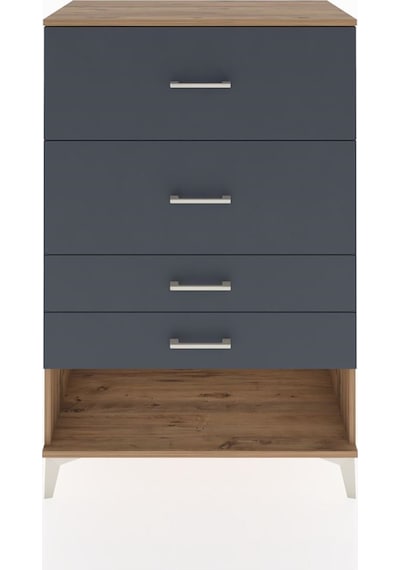 Hyperion Dolap 4 Çekmeceli 88x44x134 Çam-antrasit Çam