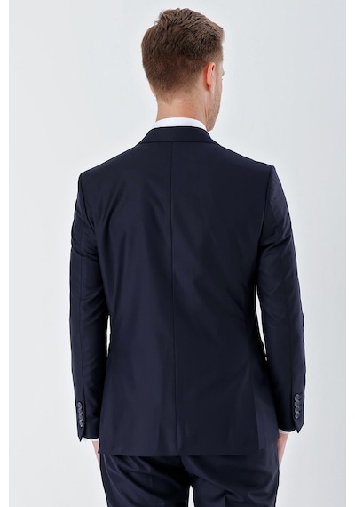 İmza Lacivert Gabardin Kırlangıç Yaka 6 Drop Slim Fit Dar Kesim Basic Takım Elbise 1001240011-lacivert Lacivert