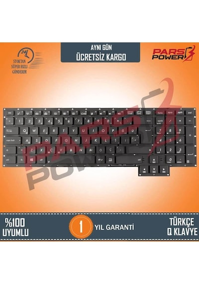 Asus G750Jw-Db71 Uyumlu Notebook Klavye Siyah Tr