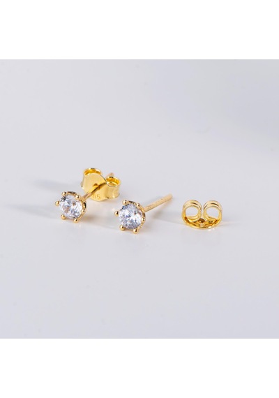 Goldkupe 14 Ayar Tektaş Altın Küpe 0,90 Gr-1236