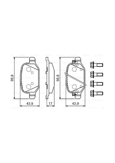 Fiat 500l 1.4 2012-2017 Bosch Arka Balata Netpar25652