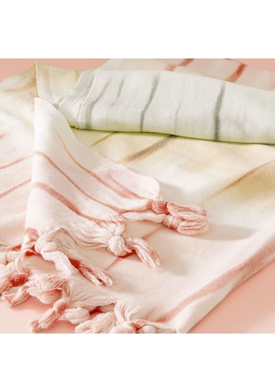 Taç Butik Pamuk Alaçatı Peştamal Çok Renkli 000000001500222393 Pembe