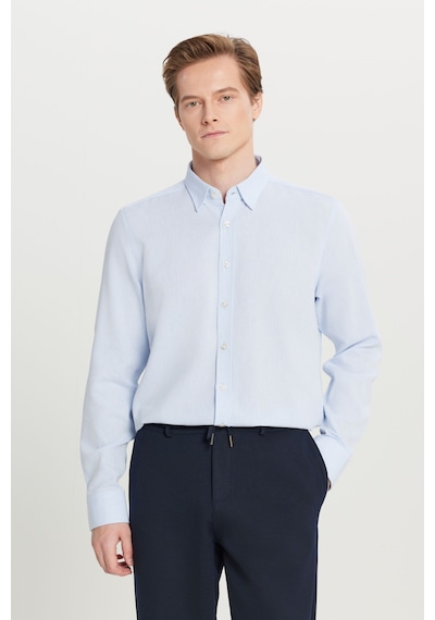 Altınyıldız Classıcs Erkek Acık Mavı %100 Pamuklu Slim Fit Gizli Düğmeli Yaka Armürlü Gömlek Altınyıldız Classıcs Erkek Acık Mavı %100 Pamuklu Slim Fit Gizli Düğmeli Yaka Armürlü Gömlek