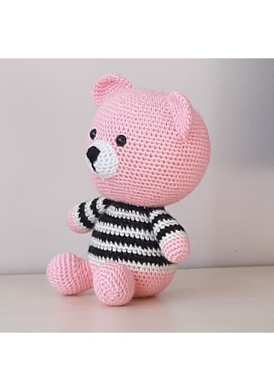 Amigurumi Örgü Oyuncak Ayı Açık Pembe
