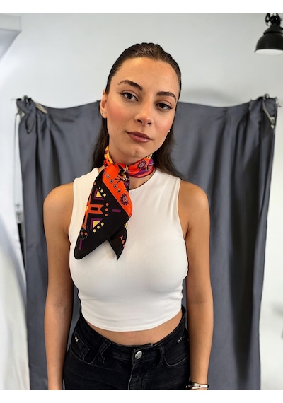 Afrika Desen Bandana/fular Çok Renkli