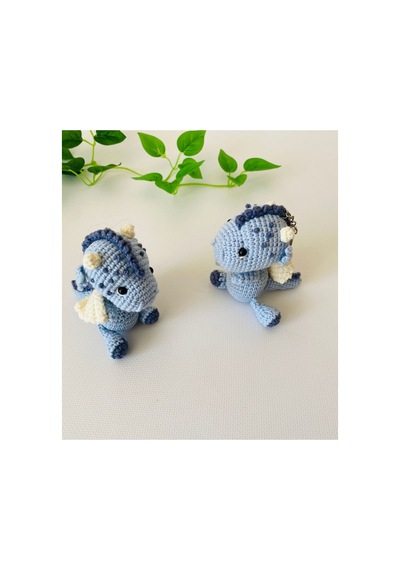 Adenya Sepeti Amigurumi Ejderha Anahtarlık Mavi