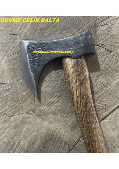 Güven Çelik Dövme Balta Karbon Çelik Balta Kamp Baltası El Yapımı Balta 1100gr 40cm