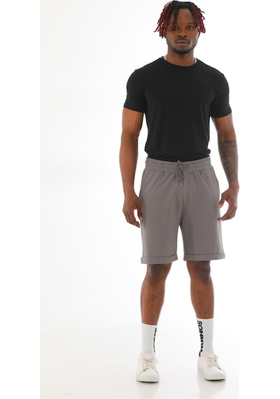 Penyebizden Erkek Regular Fit Duble Paça Pamuklu Şort-Granit Gri-Granit Gri Penyebizden Erkek Regular Fit Duble Paça Pamuklu Şort-Granit Gri-Granit Gri