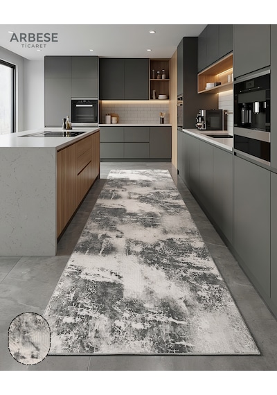 Arbese Premium Halı Yolluk Oturma Odası, Salon halısı , Mutfak, Antre Ve Koridor Halısı Gri Yeni Arbs5bnyn