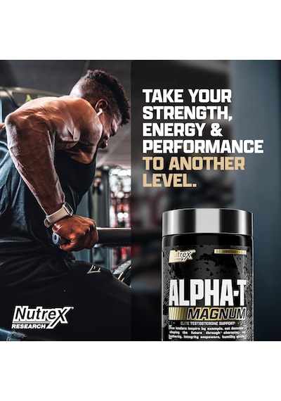 Nutrex Research Alpha-t Magnum Fadogia Agrestis & Shilajit & Tongkat Ali & Apigenin & Boron 120 Caps