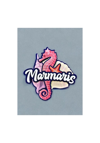 Marmaris Temalı Magnet Ahşap Lazer Kesim 3 Boyutlu Buzdolabı Süsü 94860417