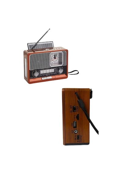 Mey İthalat Vintage Nostaljik Radyo Aux Usb Sd Kart Girişli Şarjlı Bluetooth Bağlantılı 02605329