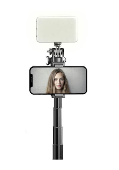 Rgb Led Telefon Selfie Işığı Şarjlı Mini Video Çekim Lambası 3000 Mah Canlı Yayın Işığı 2900-9000k Siyah Kırmızı