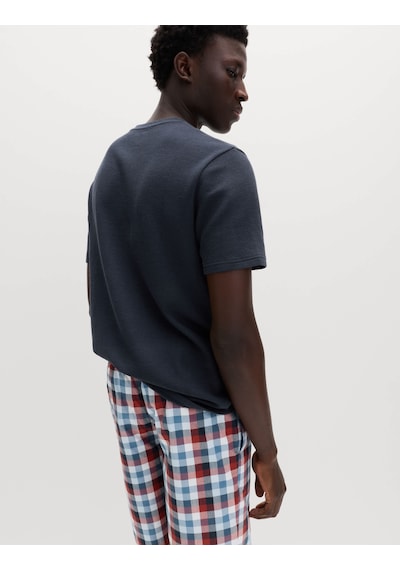 Marks & Spencer Pamuklu Pijama Takımı T07000077 Lacivert