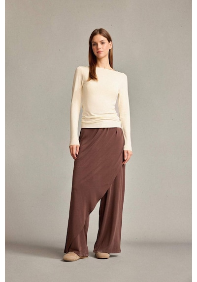 Defacto Relax Fit Normal Bel Düz Paça Modal Pantolon G1338ax25smbn219 Kahve
