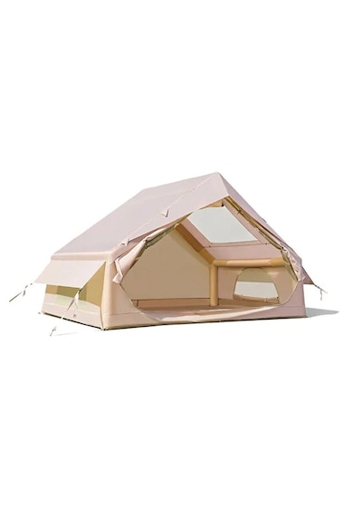 6 Kişilik 4 Mevsim Su Geçirmez Şişme Kamp Çadırı 210d Oxford Kumaş 8 M2 310x245x142 Cm Bej