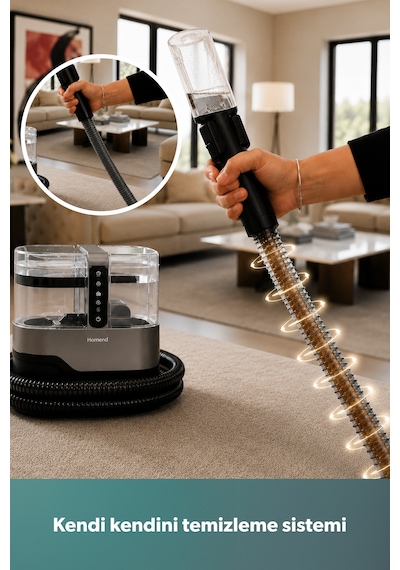 Homend Stain Taşınabilir Halı Koltuk Yıkama ve Leke Çıkarma Makinesi