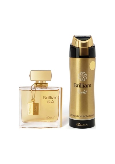 Brilliant Gold Unisex Hediye Seti, 100 Ml Edp + 200 Ml Deodorant