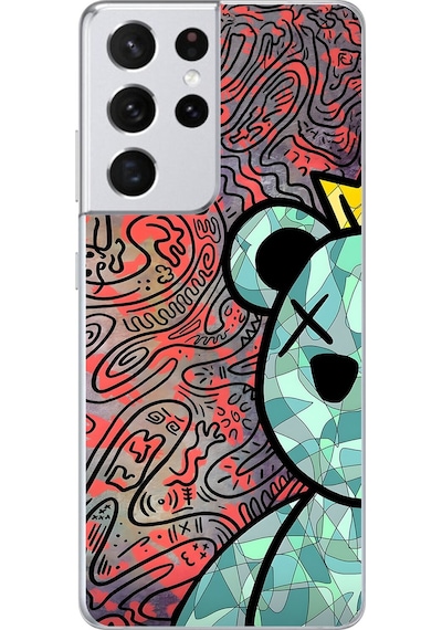 Samsung Galaxy S21 Ultra Uyumlu Şeffaf Kılıf Graffiti 12 Tasarımlı