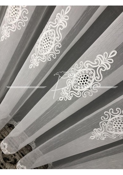 Tül Perde Taç Marka Ekselans Desen Serpme Suzene Motif Çok Renkli