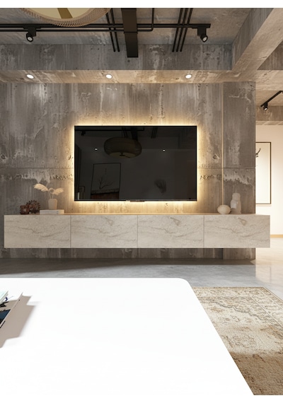 Resital Tv Ünitesi S2448-8 Traverten Traverten