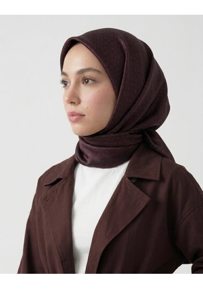 Bushu Mini Mono Twill Eşarp bordo