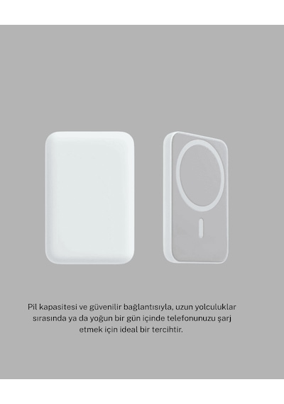 Magsafe Kablosuz Batarya 27w Hızlı Şarj Destekli Kompakt Güç Bankası Çok Renkli