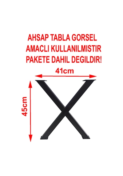 Metal Sehpa Ayağı Masif Ahşap Kütük Orta Sehpa Ayakları Metal X A