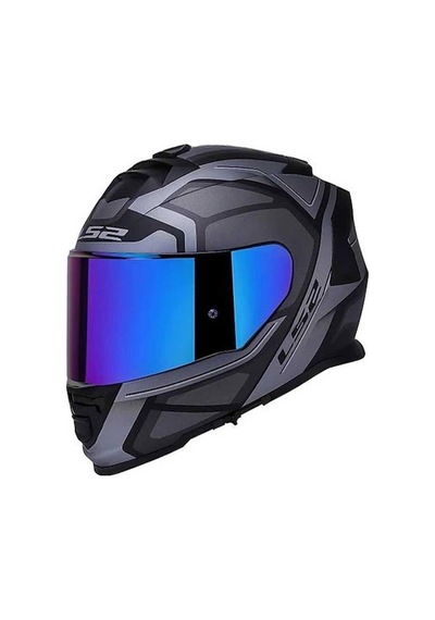 Ls2 Storm 2 Faster Full Face Motosiklet Kaskı Gökkuşağı Vizörlü Mat Titanyum