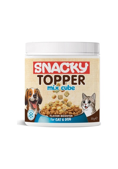 Snacky Kedi Köpek Ödül Topper Mix Cube 30 Gr