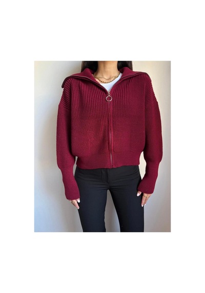 Flex Fashıon Kadın Esnek Örgü Trend Fermuarlı Dik Yaka Popüler Triko Hırka Bordo - 760178304 Bordo - 760178304 Bordo Flex Fashıon Kadın Esnek Örgü Trend Fermuarlı Dik Yaka Popüler Triko Hırka Bordo - 760178304 Bordo - 760178304 Bordo