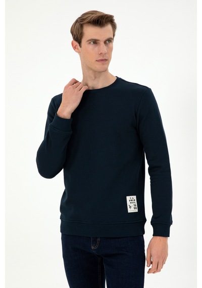 U.S. Polo Assn. Erkek Regular Fit Bisiklet Yaka Lacivert Sweatshirt 50293471-VR033