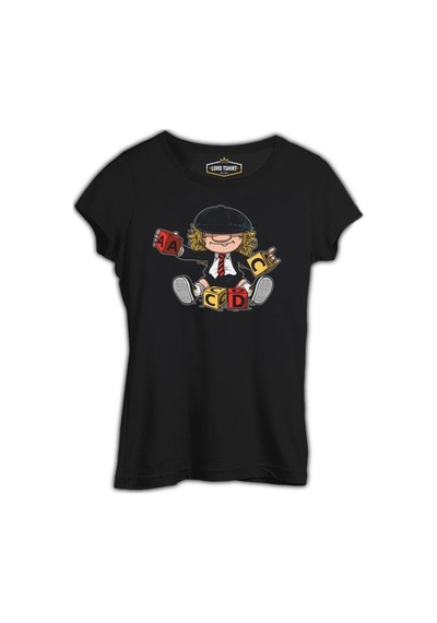 Ac Dc - Ac Dc Cubes Siyah Kadın Tshirt 001