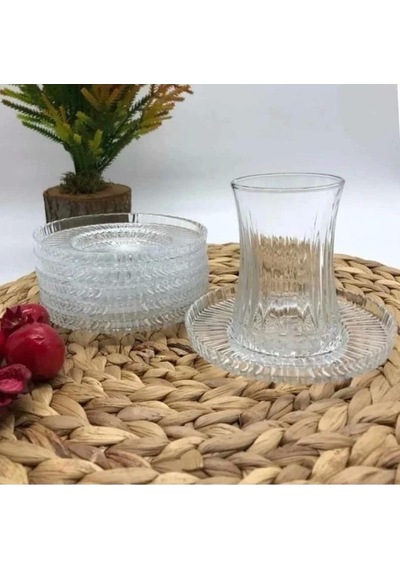 Elysia Çay Bardağı Çay Takımı Seti 12 Parça Riva Çay Tabak Fma141642 Fma07282 Şeffaf