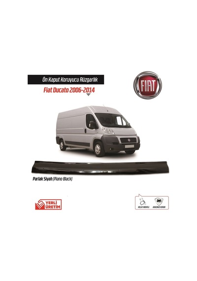 Fiat Ducato P. Boxer Kaput Rüzgarlığı Parlak Siyah 2006-2014