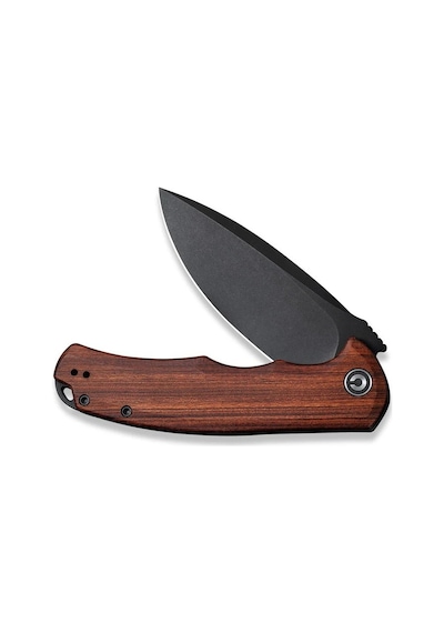Civivi Praxis Flipper Knife Wood Handle Kamp Çakı Kahverengi