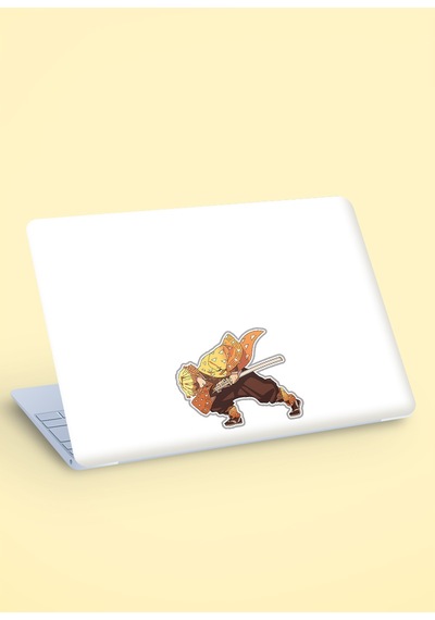 Zenitsu Agatsuma-nezuko Kamado-demon Slayer - 2li Sticker Set - Parlak Kağıt - Başarı Çıkartmaları- Süsleme Etiket