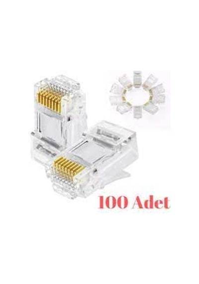 Rj45 Jack Konnektör İnternet Başlık 100Lü Paket