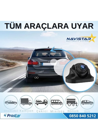 Ahd 1080p/720p Plastik Kolay Montaj Gece Görüşlü Araç Kamerası