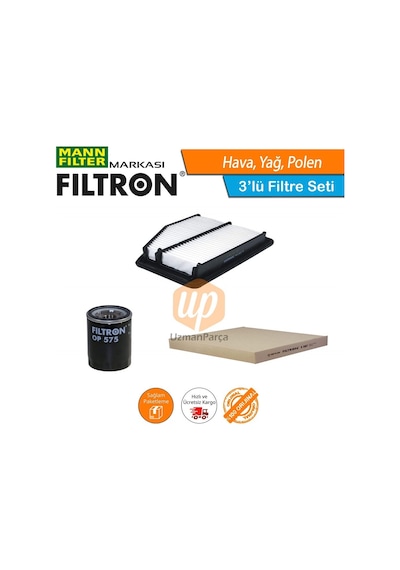 Honda Civic Fb7 1.6 Mann Filtron Filtre Bakım Seti 2012-2016