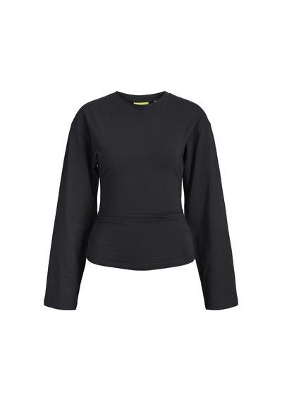 Jack & Jones Kadin Bisiklet Yaka Uzun Kollu Tisört - Paloma - 12303589 Siyah