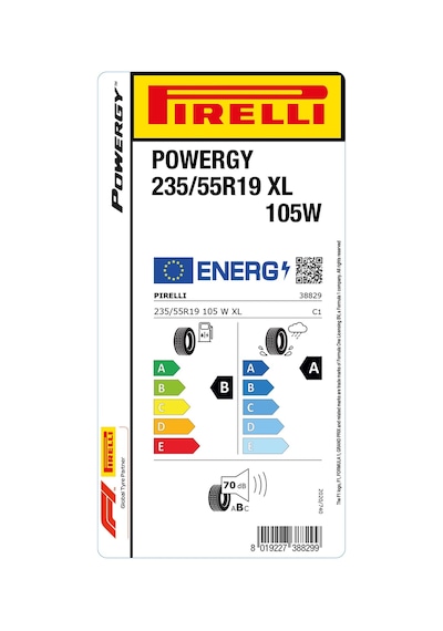 Pirelli 235/55r19 105w Xl Powergy Yaz Lastiği 2025