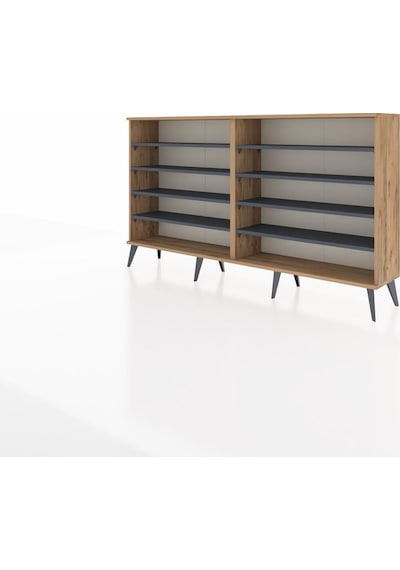 Arges Konsol 8 Raflı 176x30x99 Çam-çam/antrasit Çam-çam/antrasit