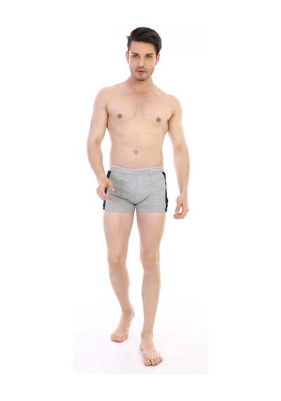 Çift Kaplan 850 Biyeli Likralı Erkek Boxer - Gri - 51 Gri