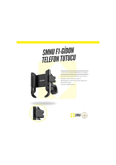 Smnu F1-gidon Bağlantılı Telefon Tutucu Siyah